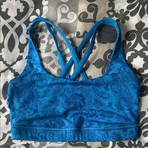 Lululemon Blue Paisley Sports Bra size 4